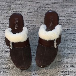 Michael Kors leather clogs